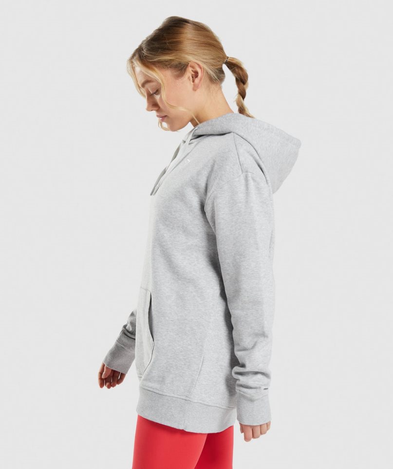 Bluzy Z Kapturem Gymshark Treningowe Oversized Damskie Głęboka Szare | PL 157SCK